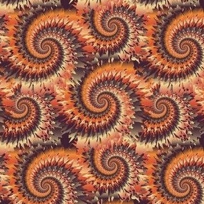 Tie-dye seamless pattern in orange and black colors