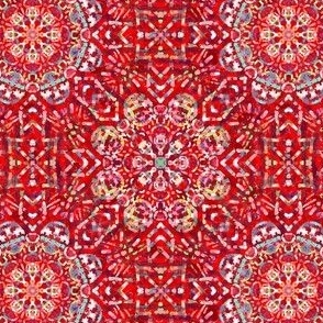 Valentines: Kaleidoscope Trellis in Red