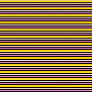 Horizontal stripes in yellow and pink - Small scale