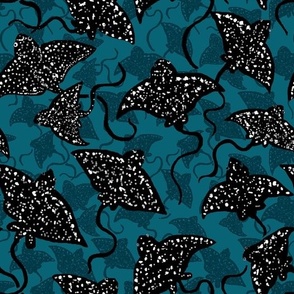 Dark Teal Fabric, Wallpaper and Home Decor | Spoonflower