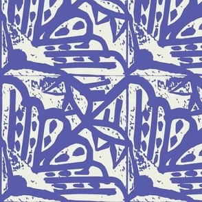 Lino print blue-14