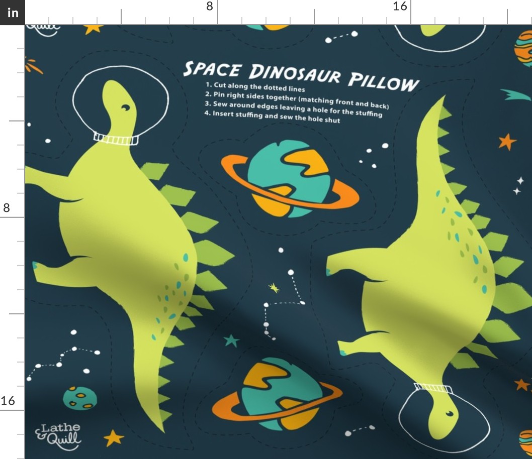Space Stegosaurus Pillow