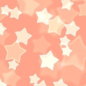 Large Starry Bokeh Pattern - Peach Color