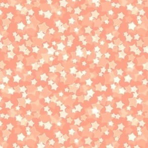 Small Starry Bokeh Pattern - Peach Color