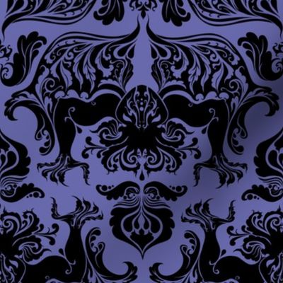 I Love Craft (Cthulhu Damask) in Very Peri