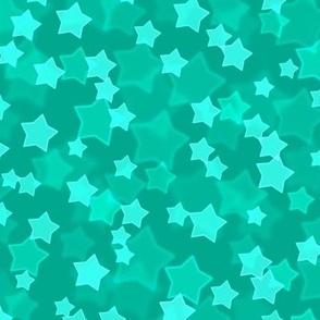 Starry Bokeh Pattern - Peacock Green Color