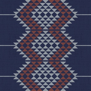 ATIZ DIAMOND LINEN BLUE