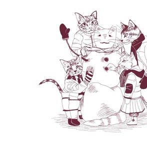 Mery Catmas Snowcat Fat Quarter