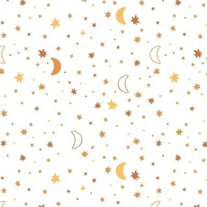 Stars and Moon (white)