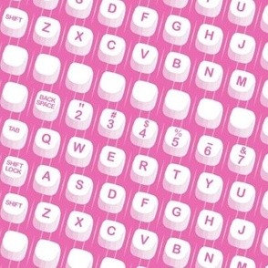 Hunt & Peck (Raspberry) || vintage electric typewriter keys