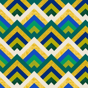 Art Deco Zigzag Mountains