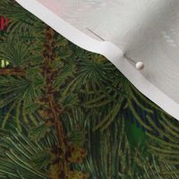 Jolly Holiday ~ Pine Boughs on Antique Royal Stewart Tartan ~  Gretna Green  ~ Jumbo