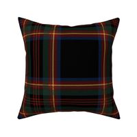 Antique Royal Stewart Tartan ~ Faux Woven ~ Black with  Dover, Ceridwen, Wood Island Road, Gilt, and Moll ~ Large