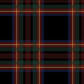 Antique Royal Stewart Tartan ~ Faux Woven ~ Black with  Dover, Ceridwen, Wood Island Road, Gilt, and Moll ~ Large