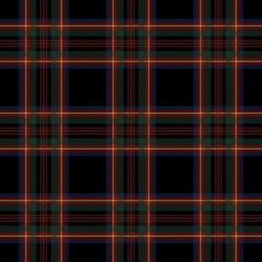 Antique Royal Stewart Tartan ~ Faux Woven ~ Black with  Dover, Ceridwen, Wood Island Road, Gilt, and Moll ~ Small