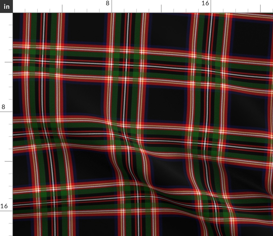 Antique Royal Stewart Tartan ~ Faux Woven ~  Black with Trafalgar, Gretna Green, Adolphus, Black, and Richelieu ~ Small