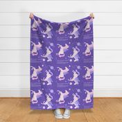 Space Unicorns in Purple Cut-and-Sew Pillow