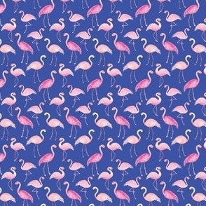 flamingos on blue_Teeny Tiny