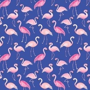 flamingos on blue_Tiny