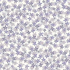 Blue Periwinkle floral blues ditsy floral by Jac Slade