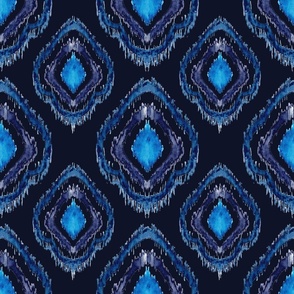 Ikat Stunning Blue Fabric