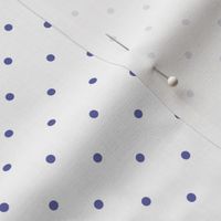 Classic Polka Dots | Small | Periwinkle Blue # 6667AB on White 