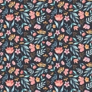 pink blue and mustard watercolour florals Charcoal_small