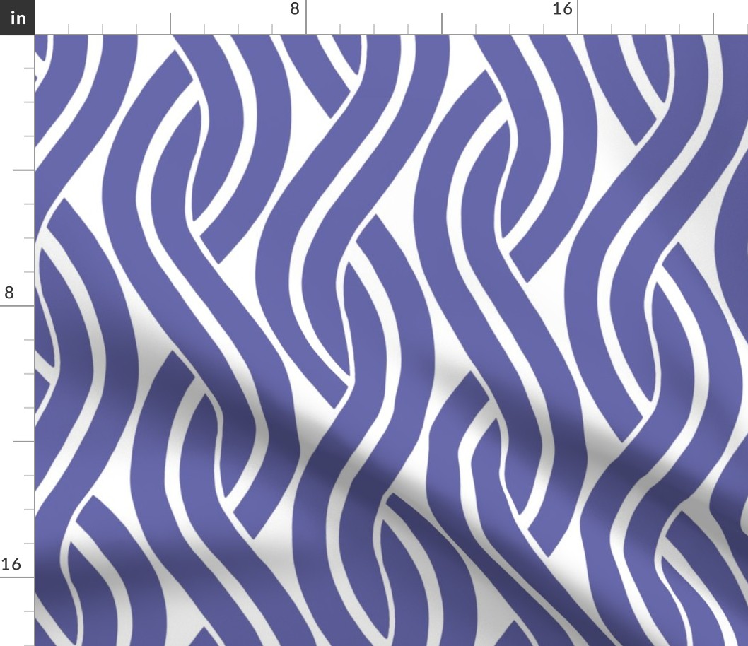 Vertical Waving Stripes 2 | 2022 Periwinkle Blue #6667AB