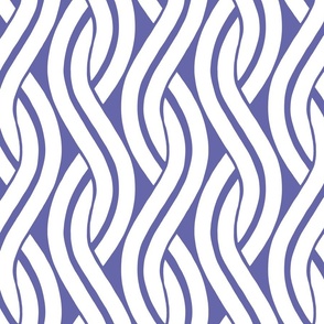 Vertical Waving Stripes | 2022 Periwinkle Blue #6667AB