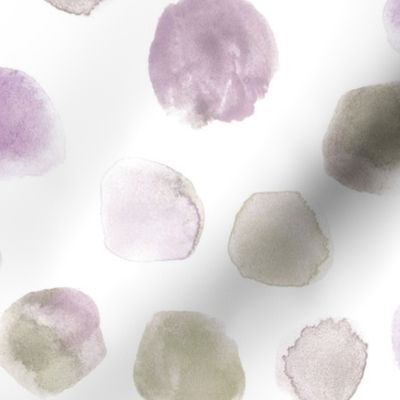 Violet and khaki watercolor scattered spots - brush stroke painted stains for modern home decor nursery bedding a134-2-4