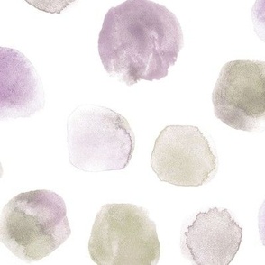 Violet and khaki watercolor scattered spots - brush stroke painted stains for modern home decor nursery bedding a134-2-4
