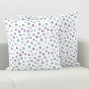 Saturated jade green and amethyst watercolor scattered spots - brush stroke painted stains for modern home decor nursery bedding a134-2-7