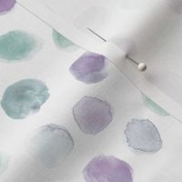 Saturated jade green and amethyst watercolor scattered spots - brush stroke painted stains for modern home decor nursery bedding a134-2-7