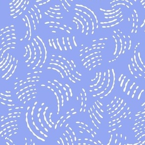 Swirls cornflower blue and white by Jac Slade