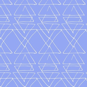Cornflower Blue triangle geometric by Jac Slade