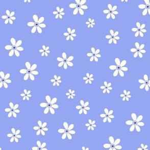 Periwinkle Blue Bright Daisy by Jac Slade