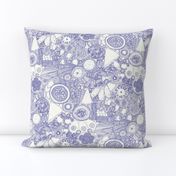 vegetarian party platter periwinkle blue small