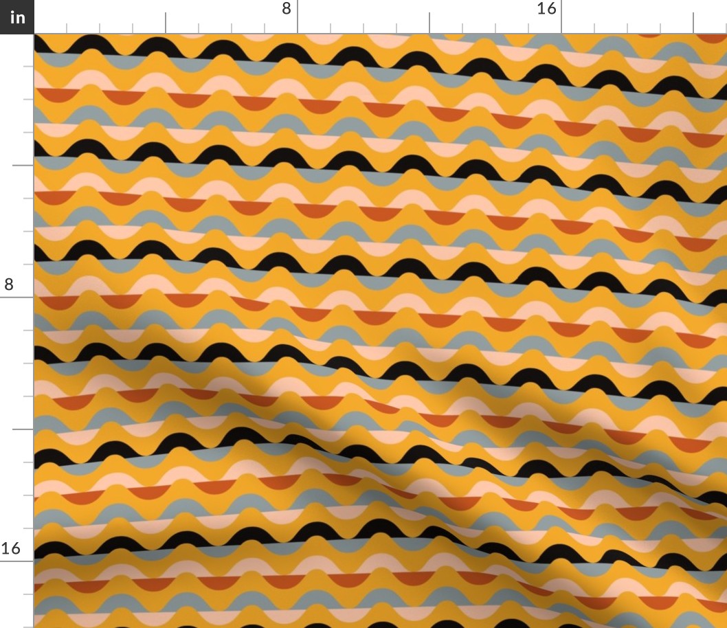 Zigzag Waves Mustard