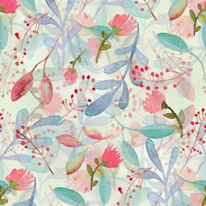 Lush Pastel Watercolor Floral