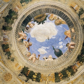 Trompe L'oeil Renaissance Fresco by Andrea Mantegna in 1473