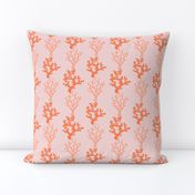 Sea Coral Branches Orange & Blush Pink