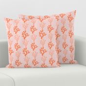 Sea Coral Branches Orange & Blush Pink