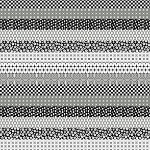 Washi Tape - Black and White Monochrome - Medium Scale