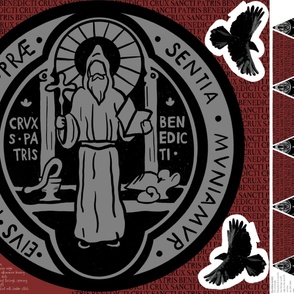 1 yard needed Cut and Sew St Benedict Medal and banner