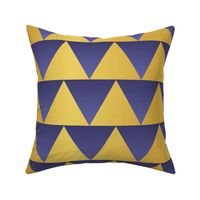 triangles geo in yellow and periwinkle by rysunki_malunki