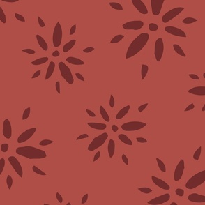 sprinkles flowers -Red-Bordo