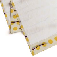 Torn yellow polka dot