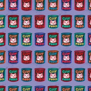 Pop Art Cat Food Cans