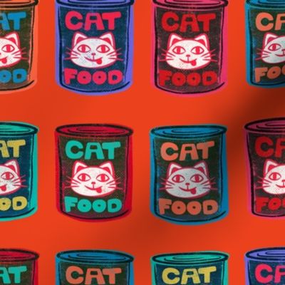Pop Art Cat Food Cans