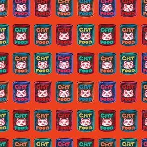 Pop Art Cat Food Cans